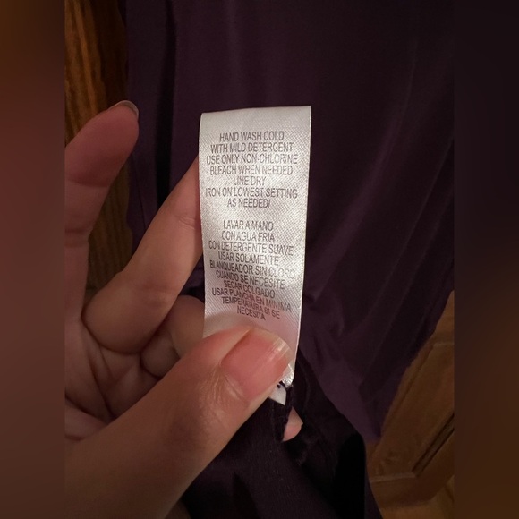 Sandra Darren Deep Purple Midi Dress Layered Size 16 - Picture 9 of 9